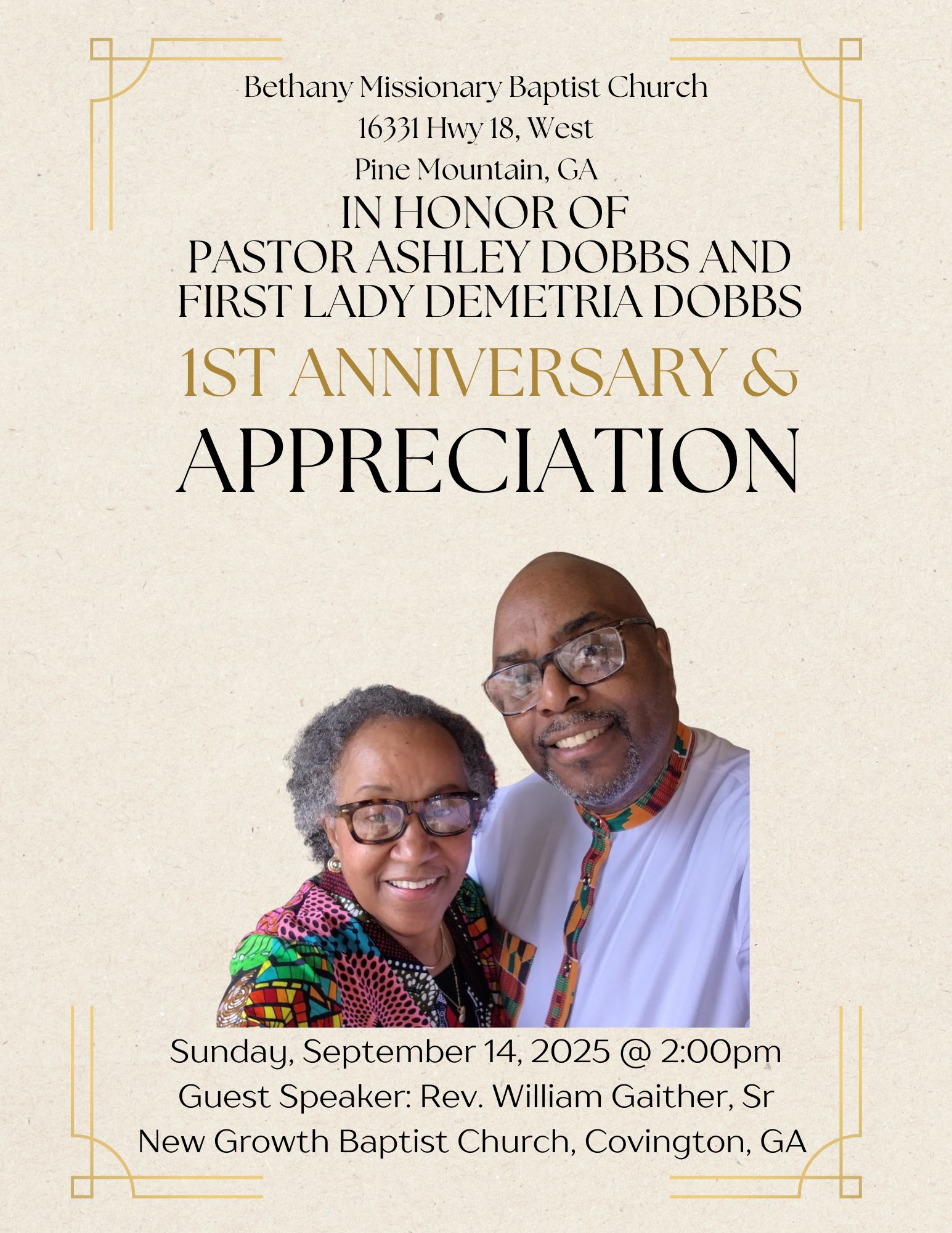 Pastor’s 1st Anniversary and Appreciation